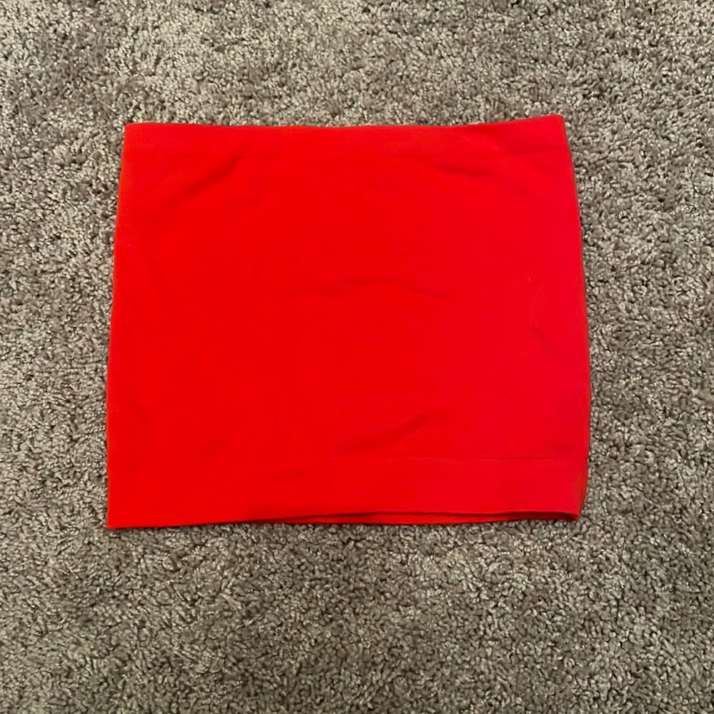 Red tube top